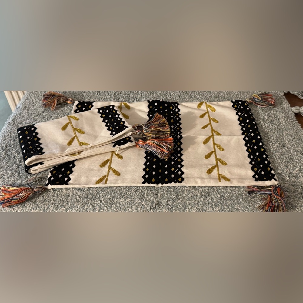 Bohemian pillow covers with Tassels, set of 2.